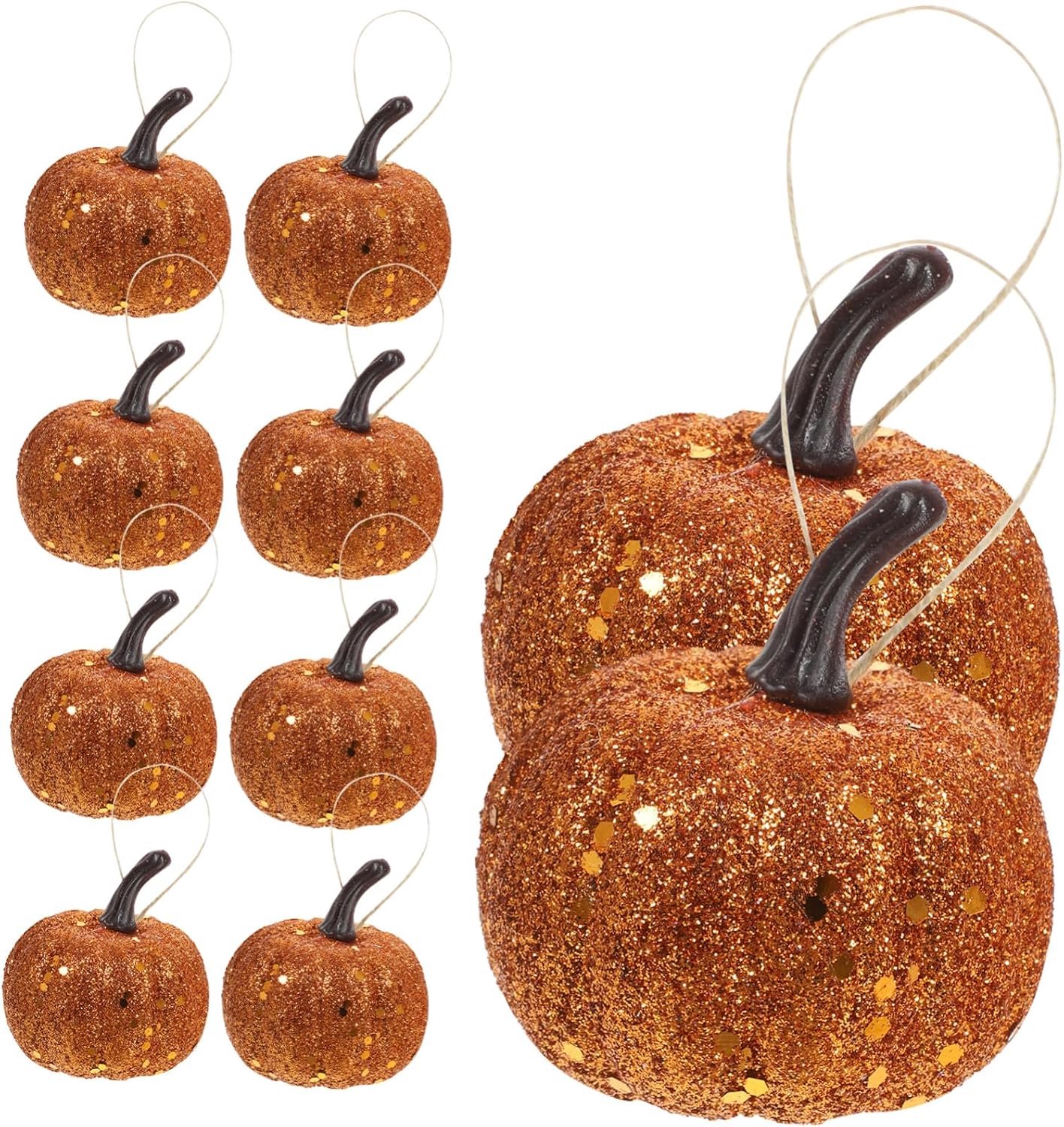 10 Stuks Feestelijke Foam Pompoen Decoratie Duurzame Simulatie Pompoenen voor Halloween Oogstfeest Lichte Decoratieve Accessoires voor Partysfeer