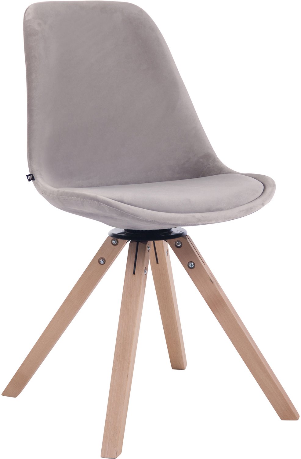 Luxe Comfort Eetkamerstoel - Fluweel - Grijs