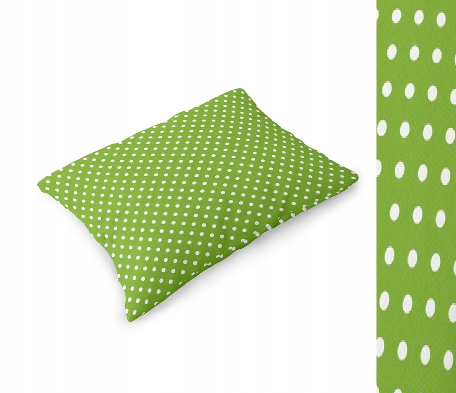 Kussensloop 70x80 cm - 100% Katoen, Groen Stippen, OEKO-TEX