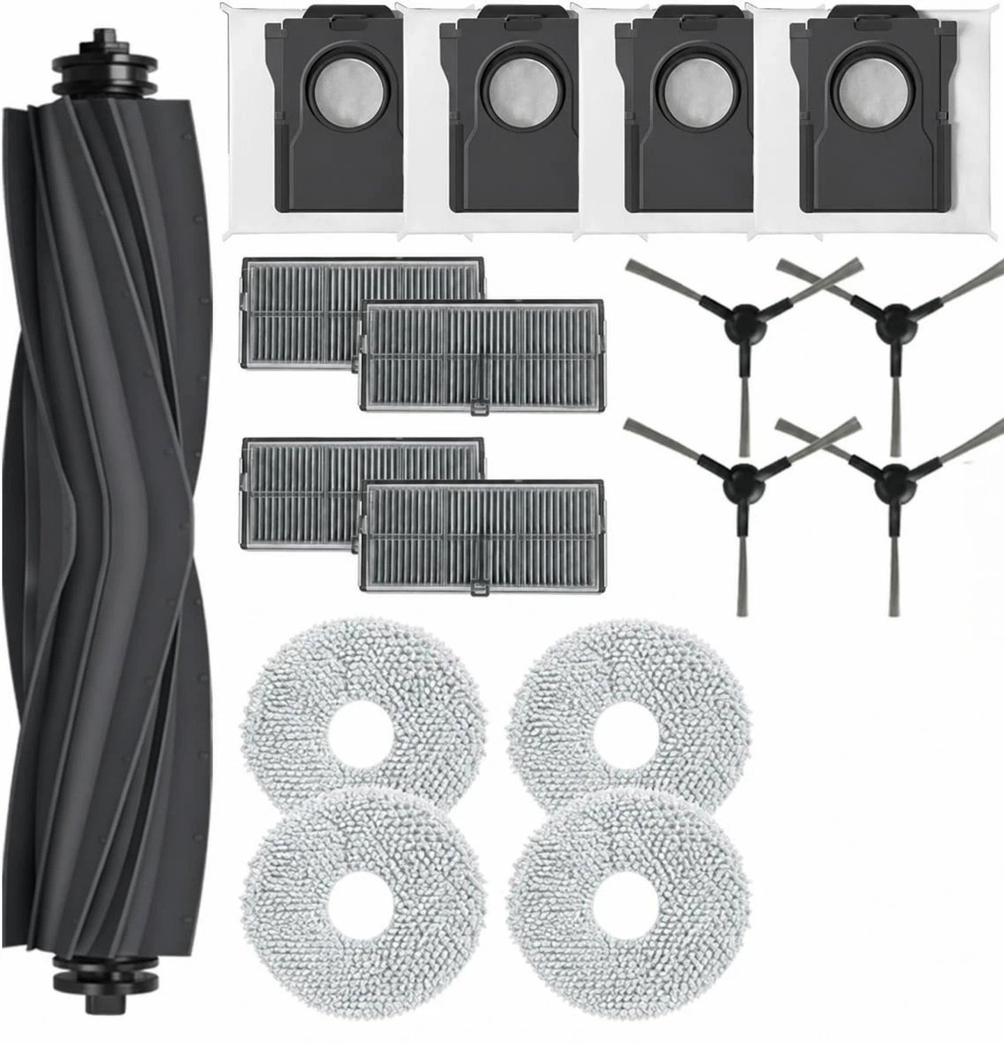 17-delige accessoire set voor stofzuigers - geschikt voor Dreame L40 Ultra AE/D20 Ultra / RLD31SE / Mova E40 Ultra: hoofdborstel - filter - dweil . Accessoires geschikt voor Dreame L10s Ultra Gen 2-stofzuiger