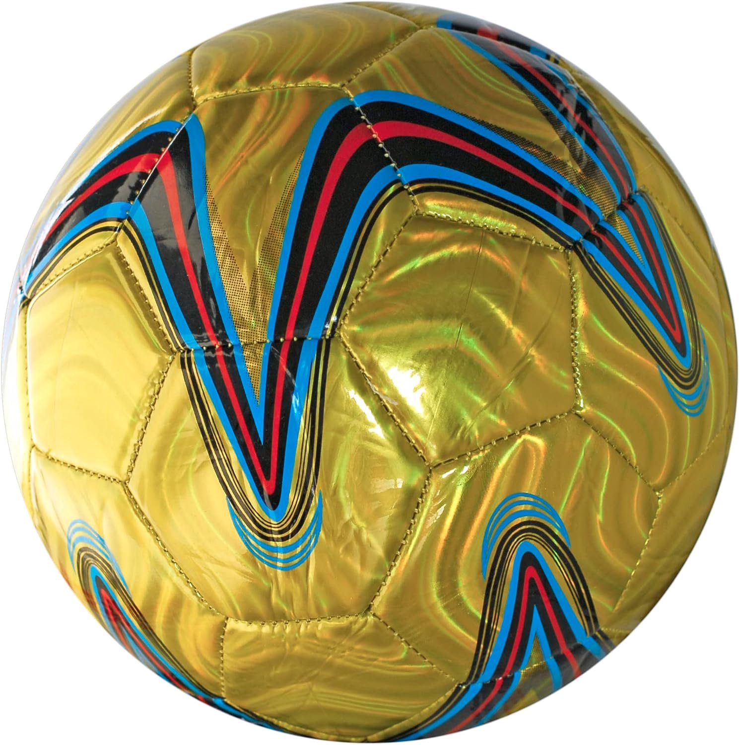 Voetbal voor training of spel, maat 5 glanzend (kleur: geel)