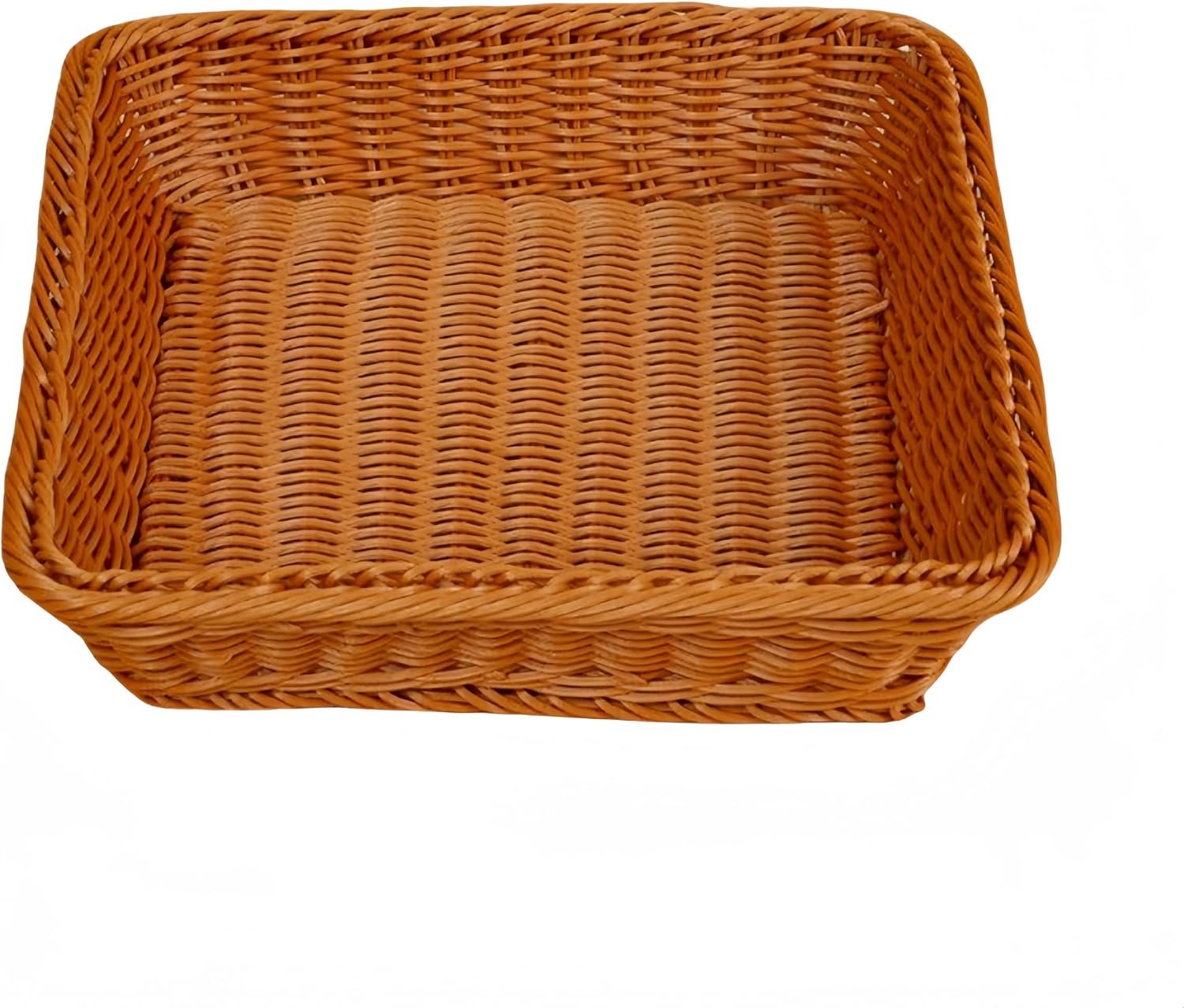 Mand van gevlochten wilgentenen, vintage, voor gastgeschenken, decoratieve voorwerpen (35 x 35 x 7 cm)