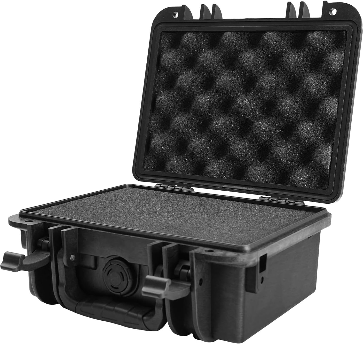 Waterdichte hardshellkoffer, waterdicht IP67, schokbestendig, 300 kg draagvermogen met 2 sponsinzetstukken en veiligheidsslotopeningen voor elektronica, fotoapparatuur, outdoor, wetenschap