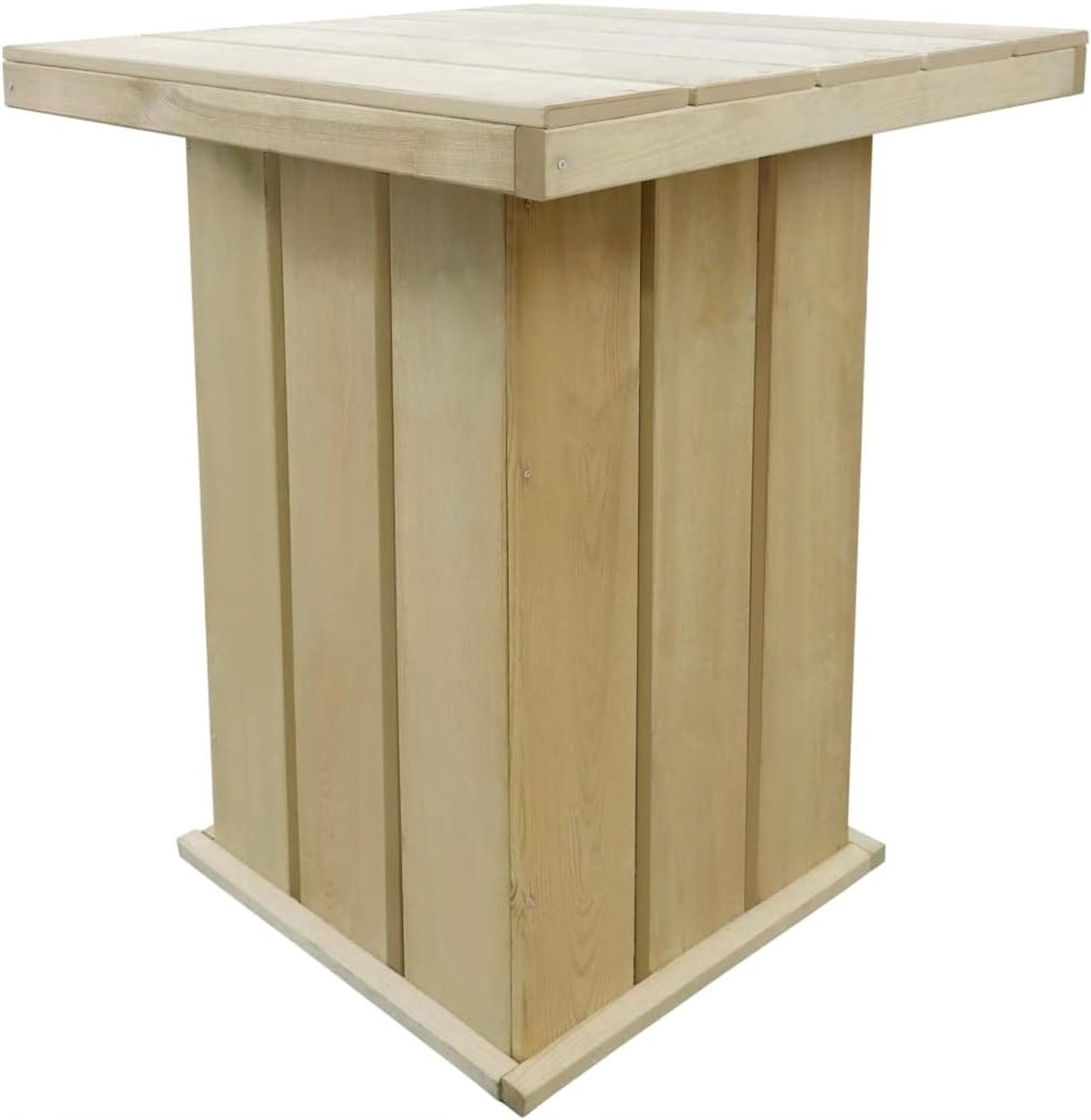 Bartafel voor buiten, 75 x 75 x 110 cm, geïmpregneerd grenenhout, bartafel voor thuis, bartafel voor buiten, bartafel voor de tuin