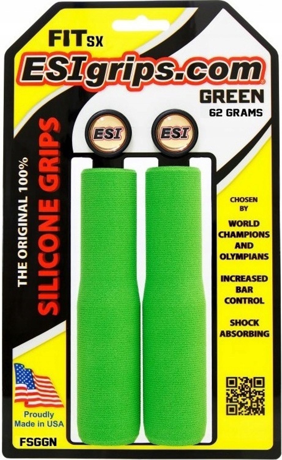 ESI Grips Fit SX Fietshandvatten Groen - Ergonomisch & Comfortabel