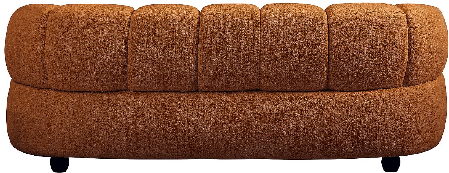 Vente-unique Tweezitsbank in terracotta boucléstof - COLIANI