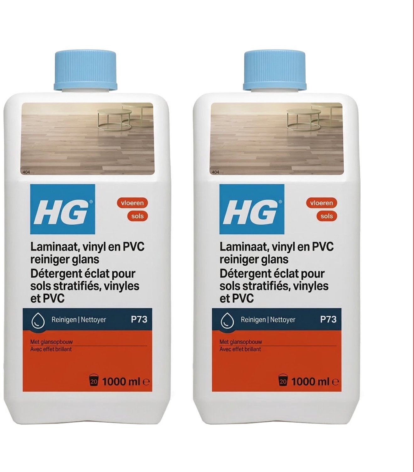 HG Laminaat Vinyl PVC Glans - Multipack - Reiniger - 2000ml (2x1000ml)
