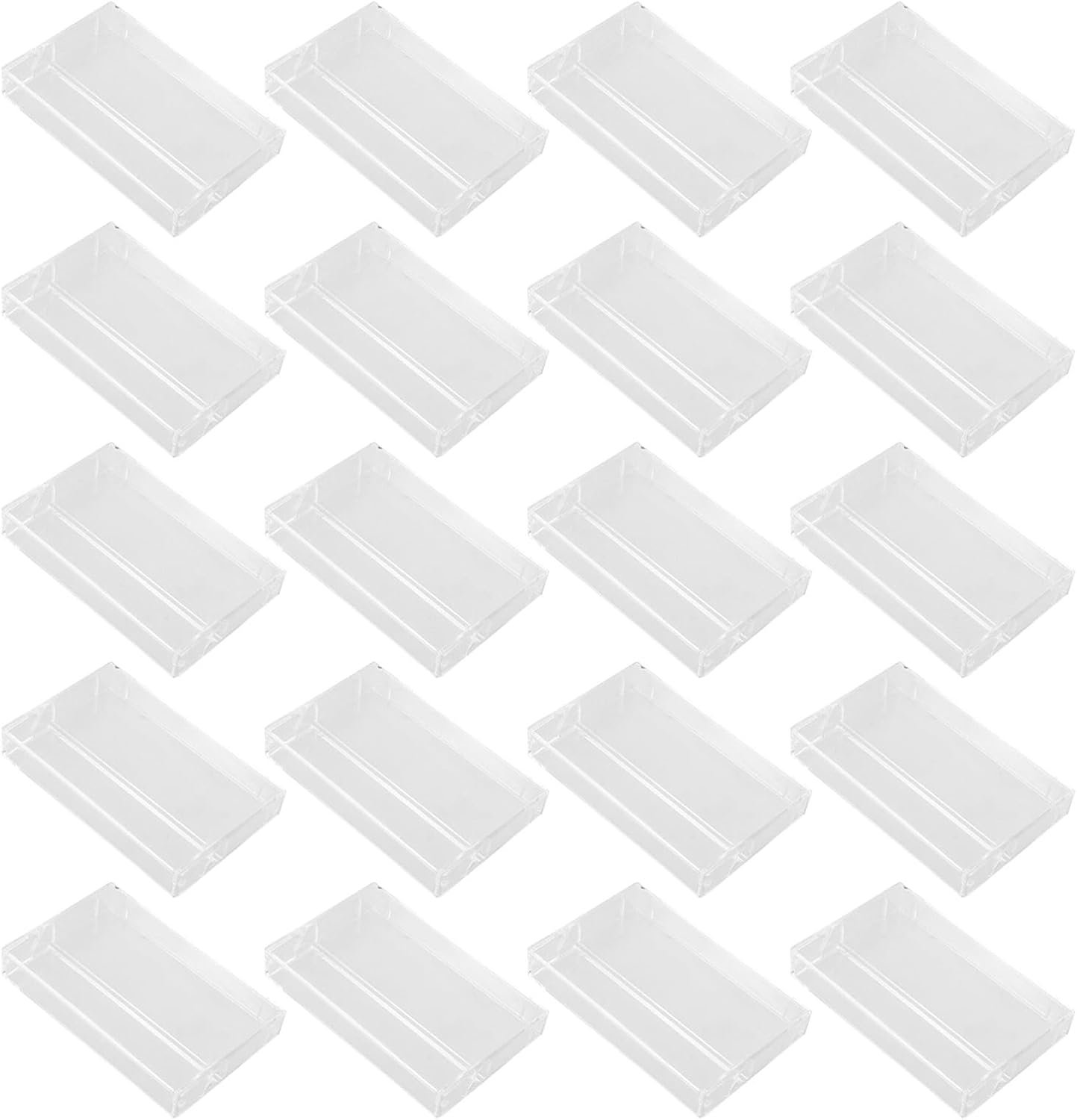 20 Stuks Cassette Tape Opbergdozen Transparante Plastic Displayhouder Krasbestendig Stofdicht Organizer voor Vintage Audiocassettes Lichtgewicht Reisklaar voor Feesten Kantoor