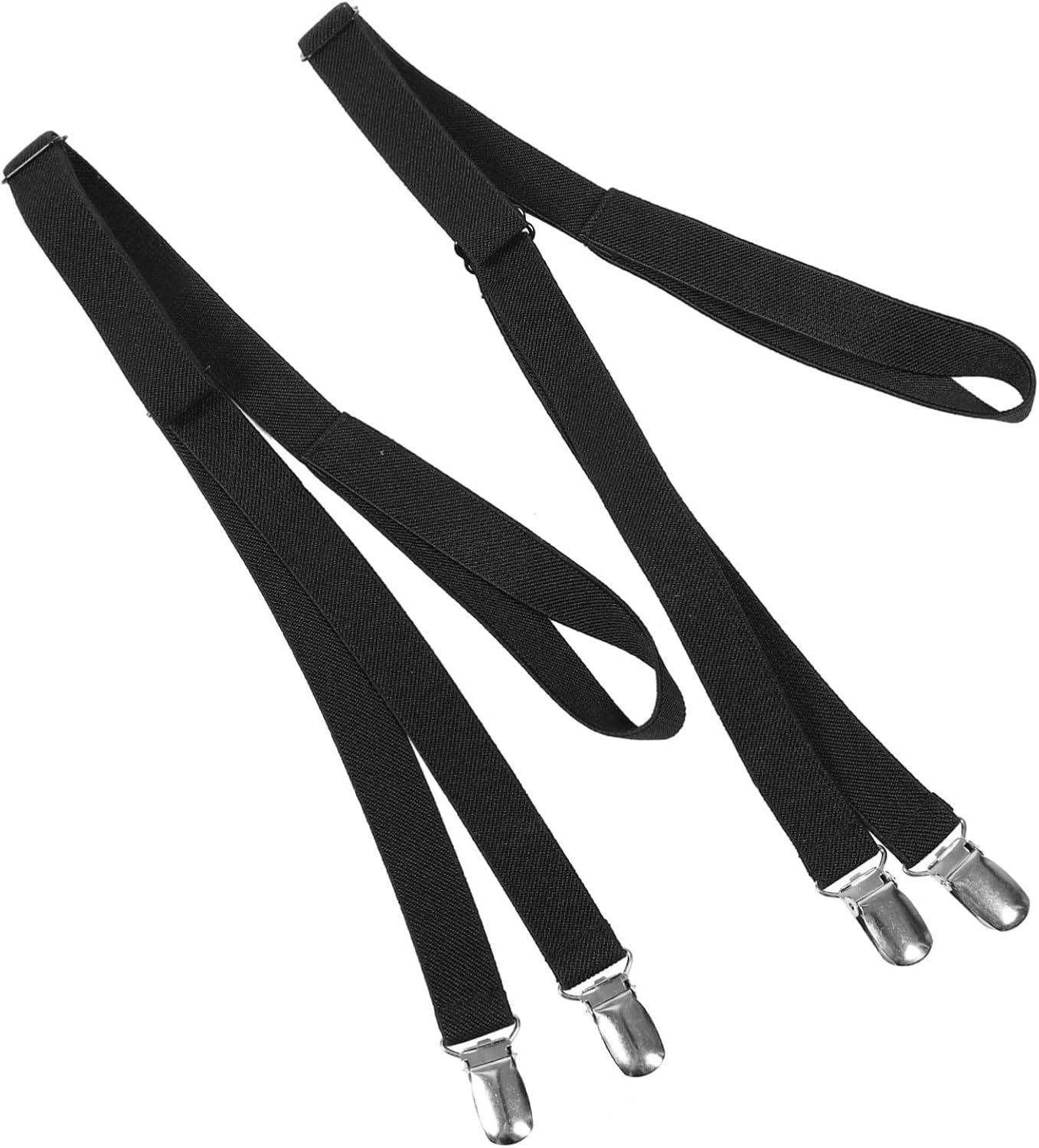 2 Stuks Unisex Shirt Stays Garter Bands Verstelbare Elastische Anti-slip Broekclip met Dubbele Klemmen voor Netjes Blijvende Overhemden Bij Formele Zakelijke Gelegenheden