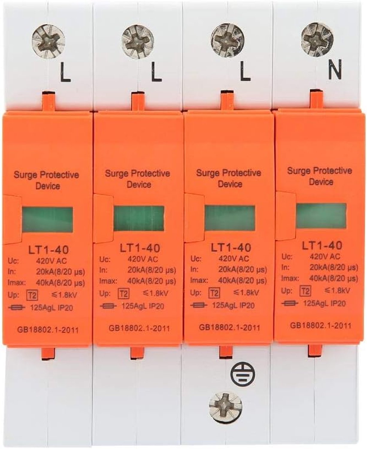 4P-overspanningsbeveiliging voor het huishouden, 40 KA 420 VAC Device Protector bescherming