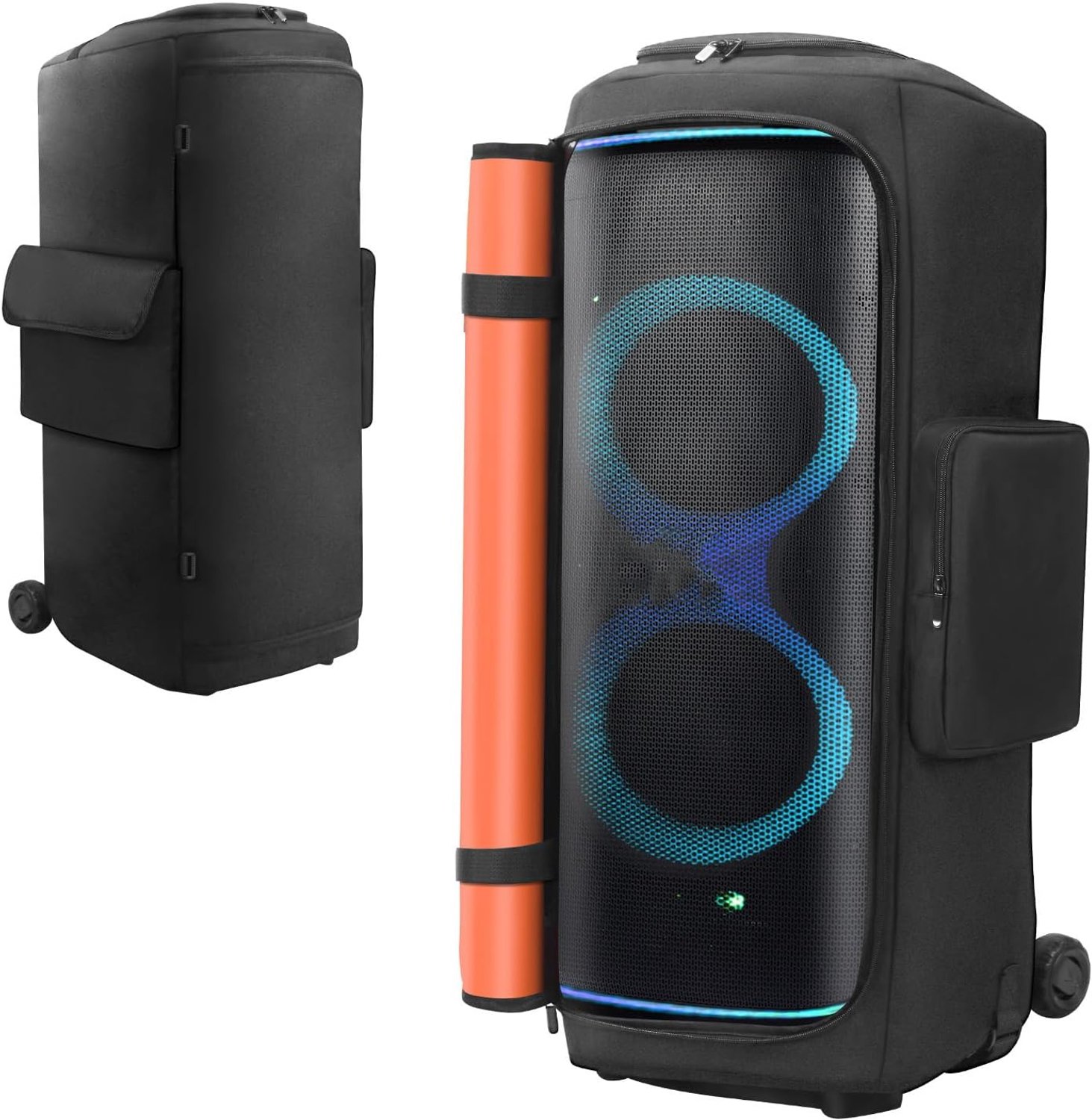 Reistas stofhoes beschermhoes voor JBL PartyBox 720, draagbare opbergtas draagtas krasbestendige hoes met meerdere zakken, slijtvast en spatwaterdicht (voor PartyBox 720)