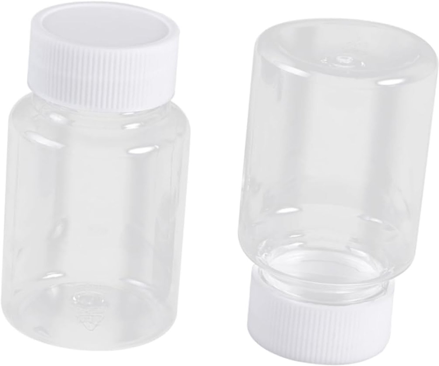20 Stuks Transparante Plastic Flessen Lege Pet Containers voor Vloeistoffen Tablets Waterdichte Verzegelde Reisaccessoires