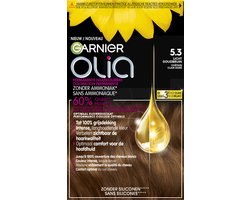 Garnier Olia Licht Goudbruin 5.3 - Permanente Haarkleuring Zonder Ammoniak - Kleurcrème op basis van 60% oliën - Haarverf