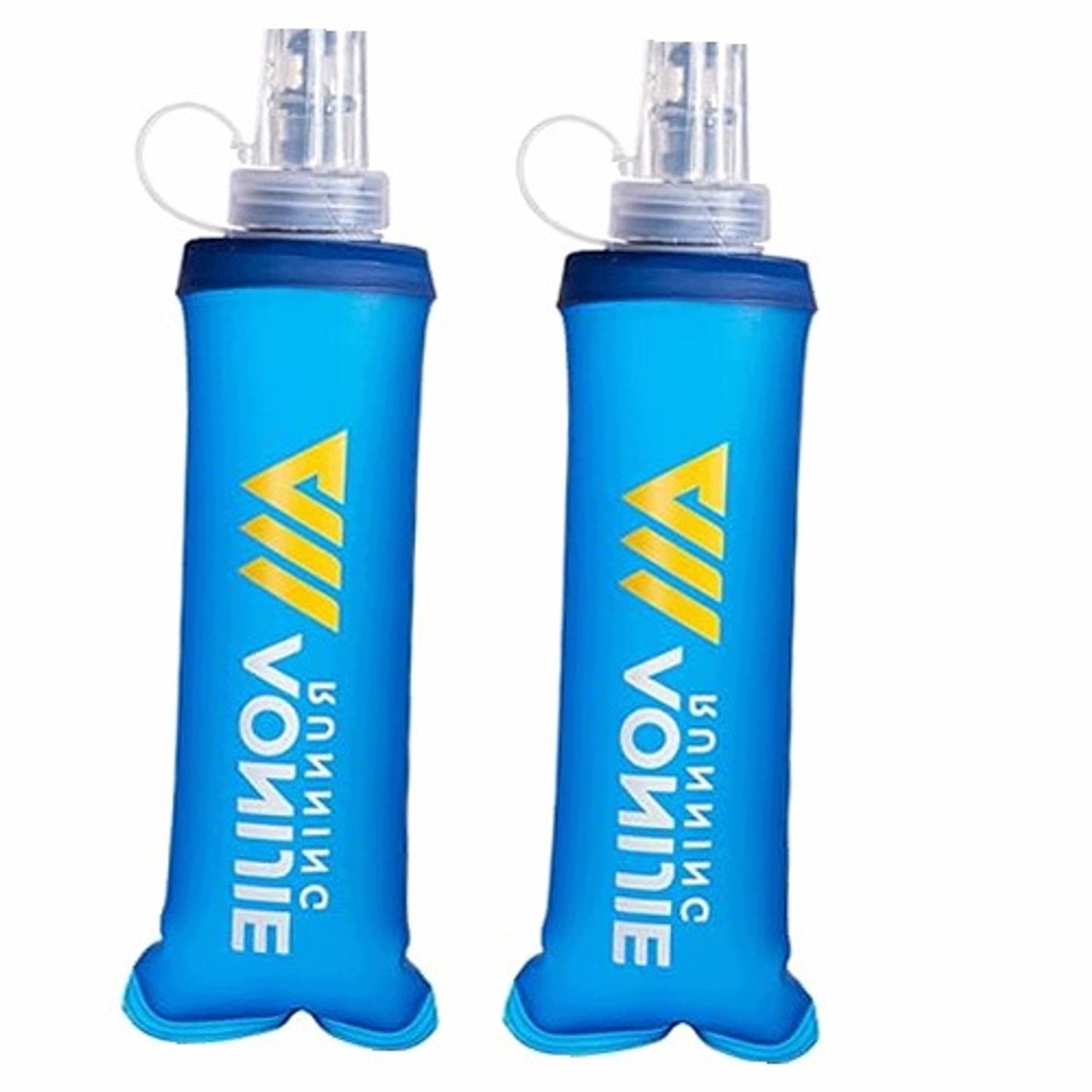 Set van 2 Zachte Siliconen Waterflessen 250ml - Flexibel & Draagbaar
