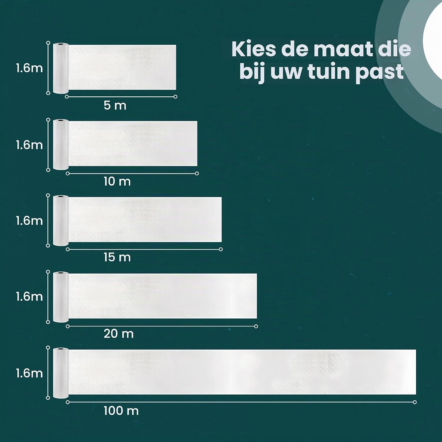 Famanu - Wintervlies voor planten - Beschermt tegen vorst - Lichtgewicht en ademend vlies - Wit 1 stuk