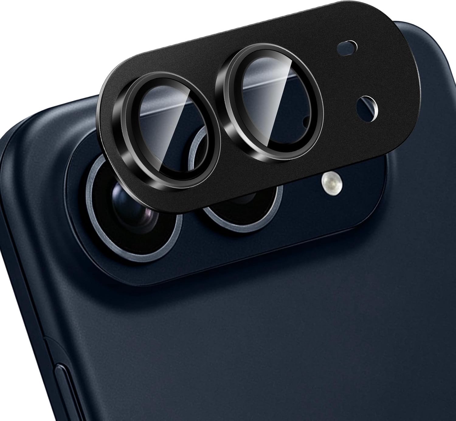 Zandarix Camera Lens Protector Geschikt voor Apple iPhone Duo - Militaire - Metaal 9H + Gehard Glas - Compatibel met Hoes - Zwart