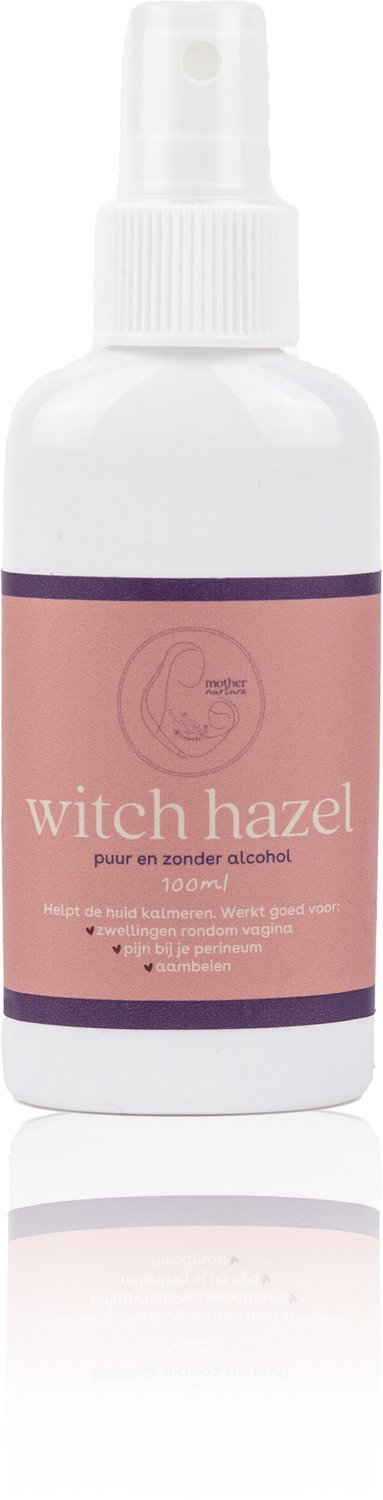 Witch Hazel Spray Kraamtijd - 100 ml - Zonder Alcohol - 100% Hamameliswater - Postpartum Verzorging - Puur Natuur - Veilig Tijdens Zwangerschap en Na De Bevalling - Speciaal Ontwikkeld Voor Kraamperiode