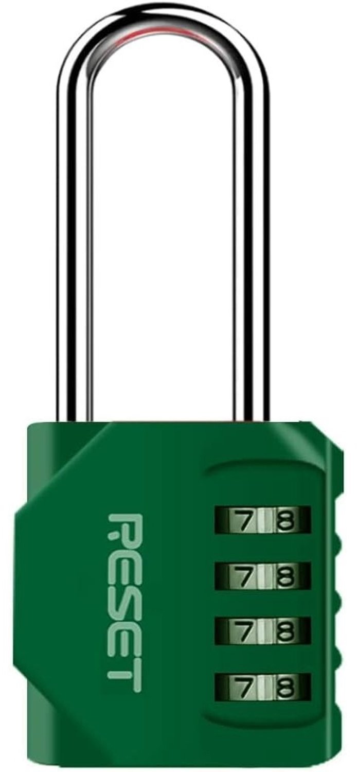 4-cijferig Combinatiehangslot - Groen - 6,1 cm Beugel - Waterdicht voor Binnen en Buiten - Voor Gymlockers en Poorten