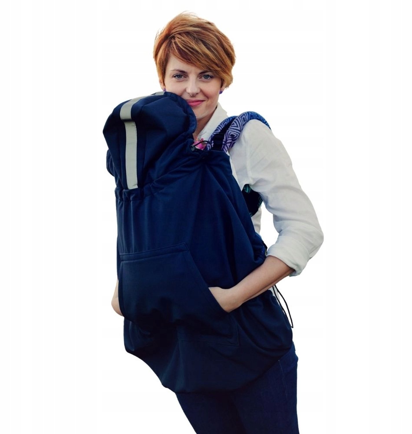 Little Frog Softshell Draagdoek & Dragerhoes Navy - Wind & Waterdicht