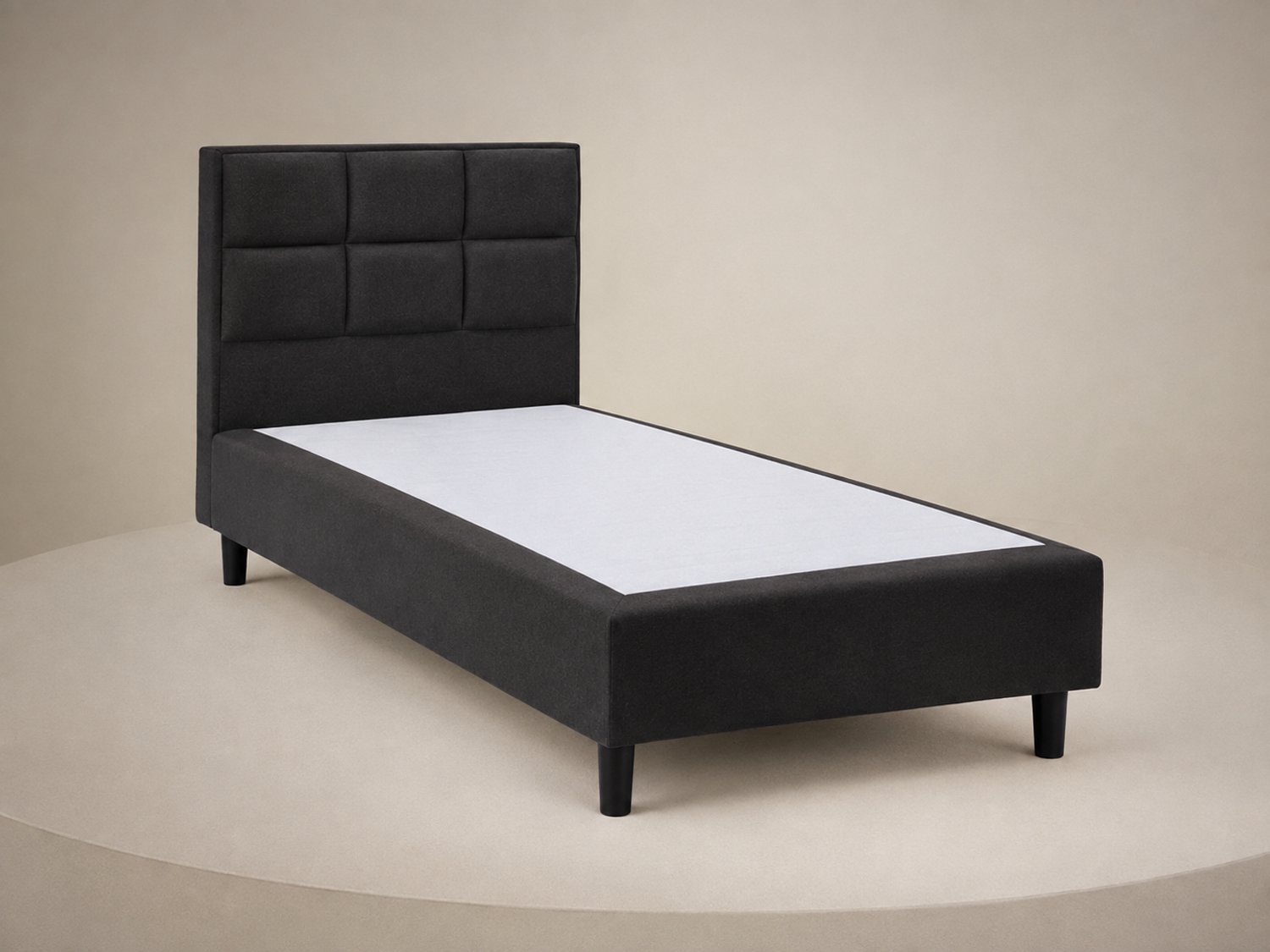 Boxspring DreamLux - 90x200 Zonder matras - Antraciet 8 Vaks - Puntrust Bedden