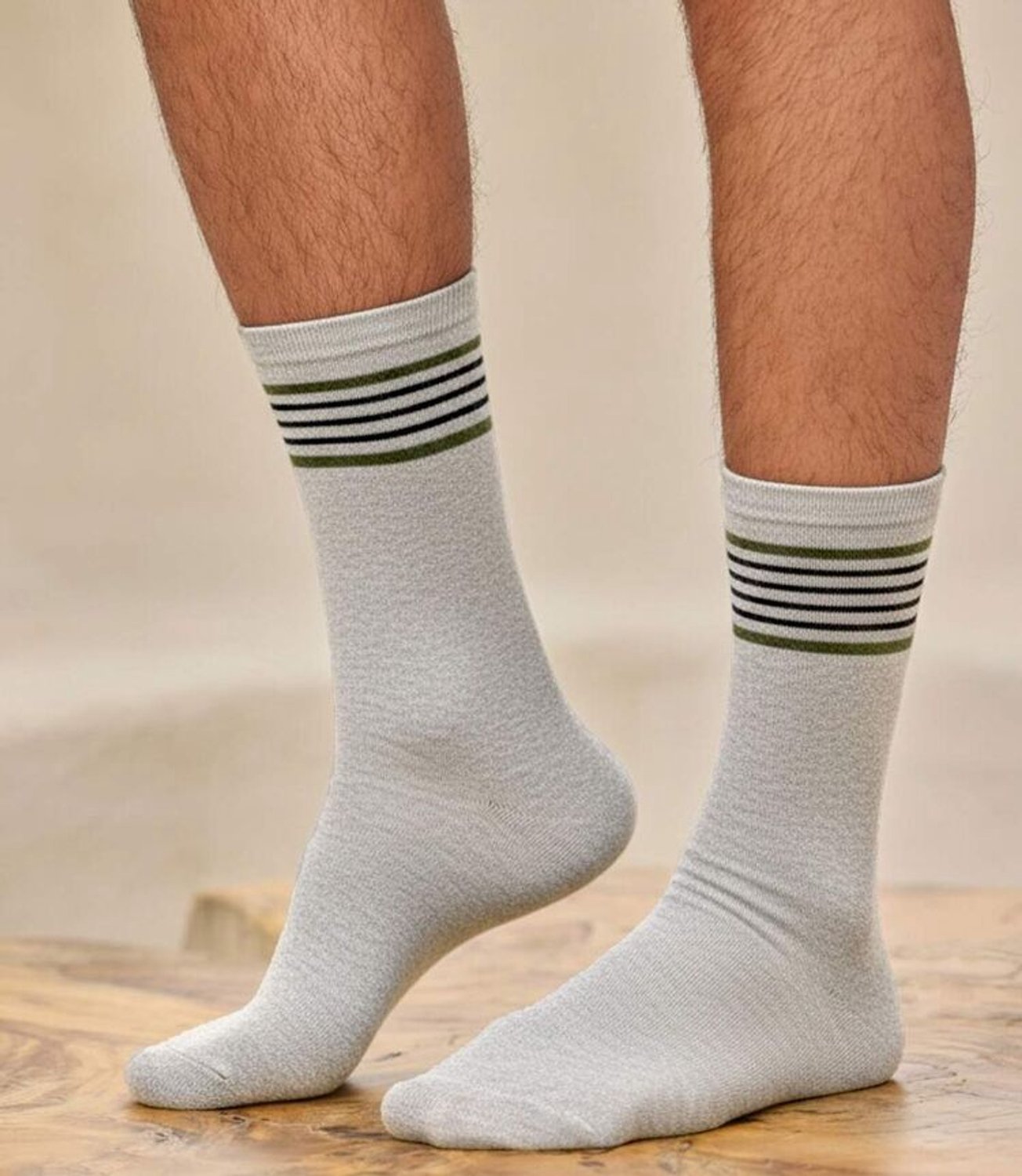 ATLAS FOR MEN - Set van 4 paar gestreepte sokken - Heren - Verkrijgbaar in grote maten - 39/42