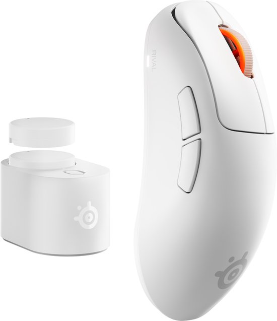 SteelSeries Rival Pro WL Mini Draadloze Gaming Muis Wit