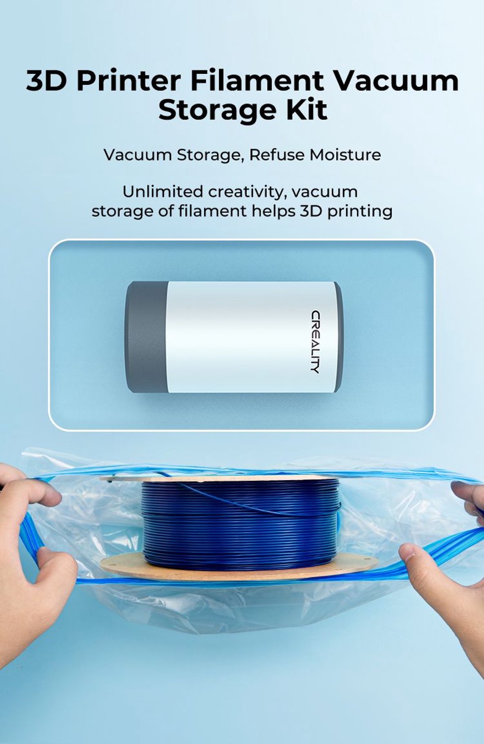 Creality Vacuümzakset voor Filament met Pomp en 8 Zakken