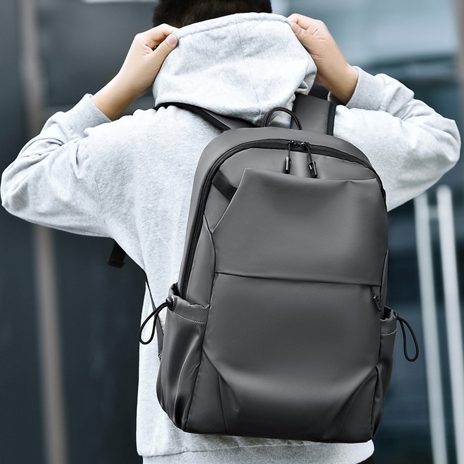 Without Lemon - Unisex Casual Rugzak - Reizen - School - Waterbestendigd - Laptop - Grijs
