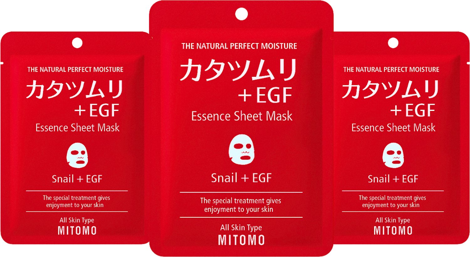 MITOMO Gezichtsmasker Slakkenslijm & EGF - Anti Rimpel & Anti Aging Sheet Mask - Gezichtsverzorging - 3 Stuks