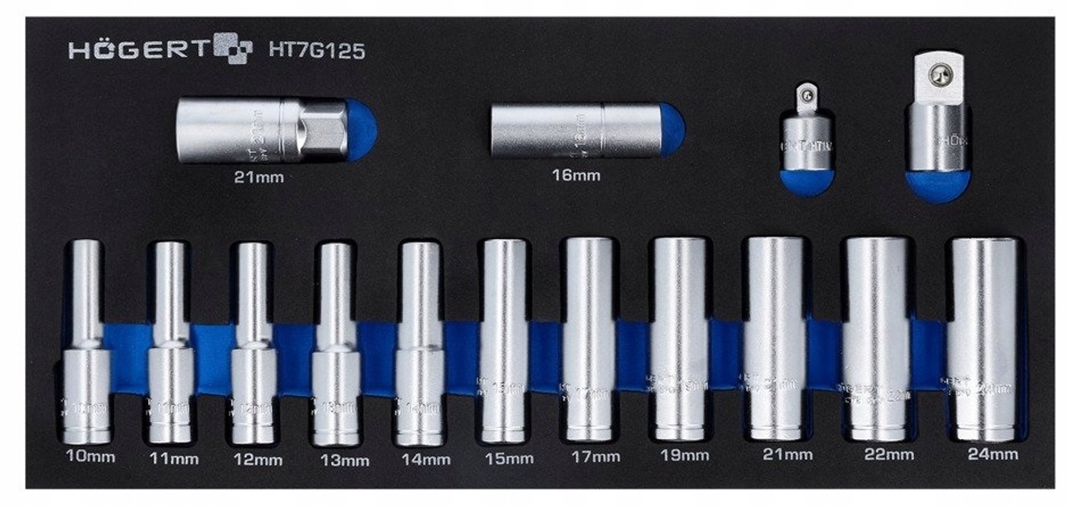 Hoegert Technik Dopslag & Adapter Set 14 Delig EVA Inlay