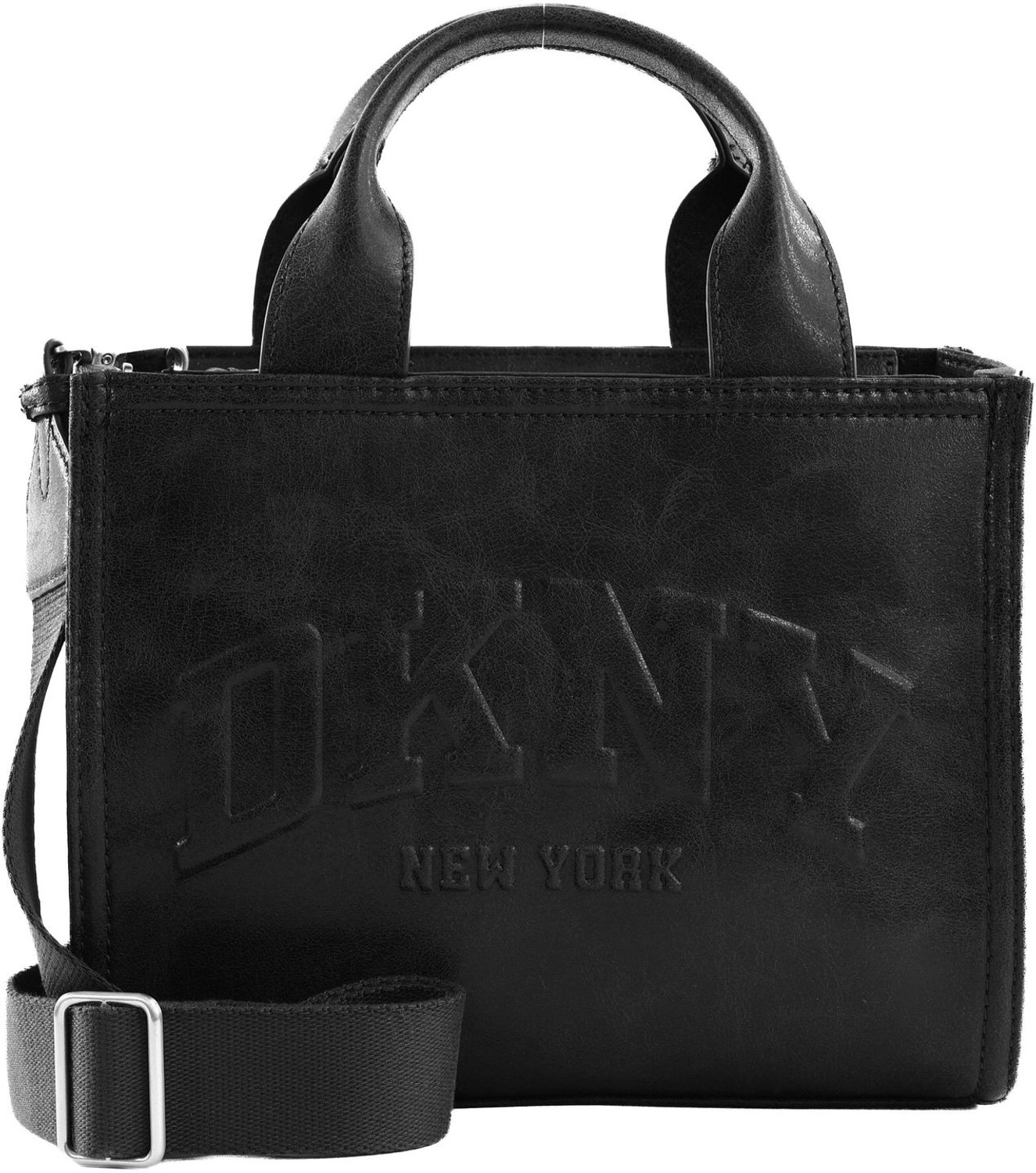DKNY handtas schoudertas Hadlee Tote Black / Silver zwart