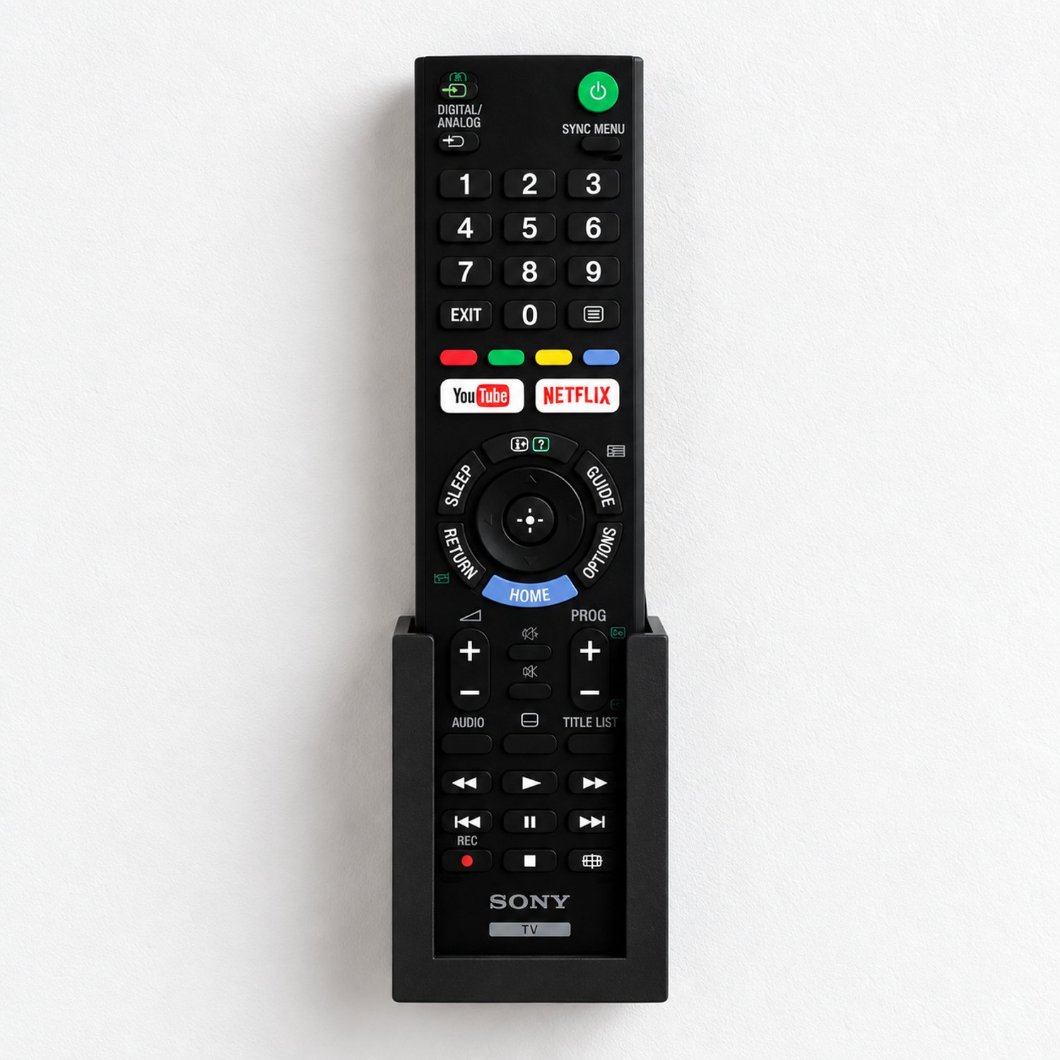 YUOM. Wandhouder Geschikt voor Sony Afstandsbediening – Remote Houder – Muurbeugel – Afstandsbediening Houder – Zwart