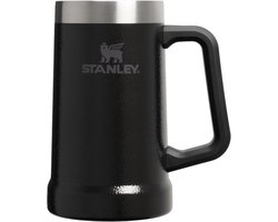 STANLEY Stay-Chill Beer Stein 24 oz – Bierpul 0,71 L – Dubbelwandig RVS – Hammertone Black