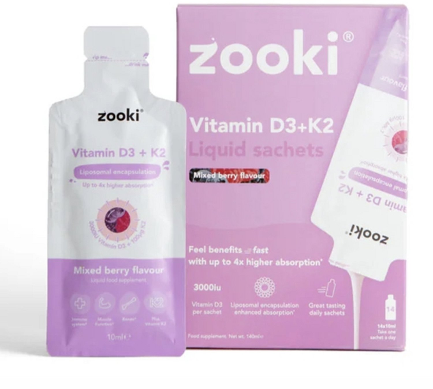 Zooki Vitamin D 14 sachets x 10 ML