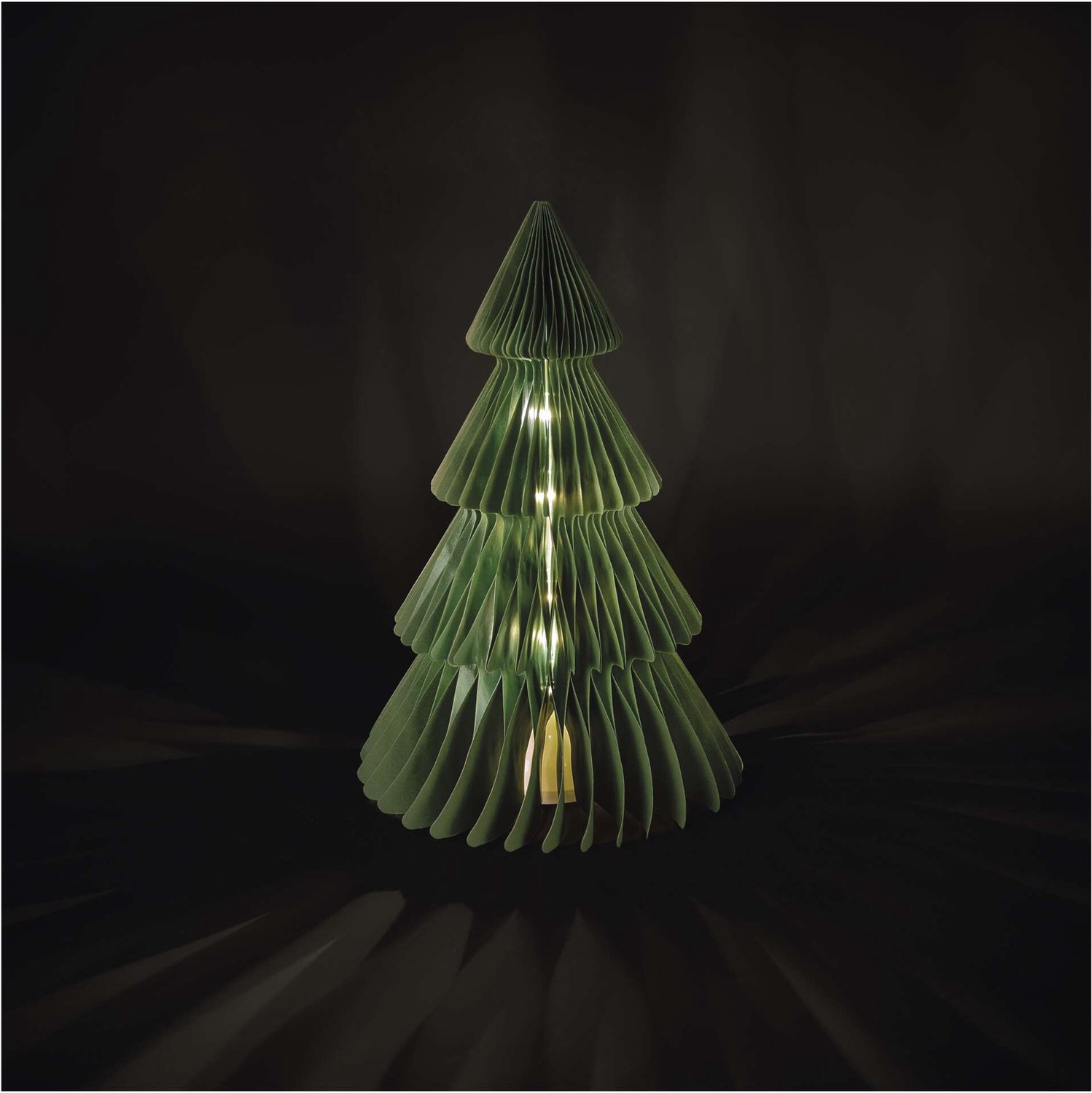 EMOS Papieren kerstboom met standaard, 30 cm, voor binnenshuis, DCAW21