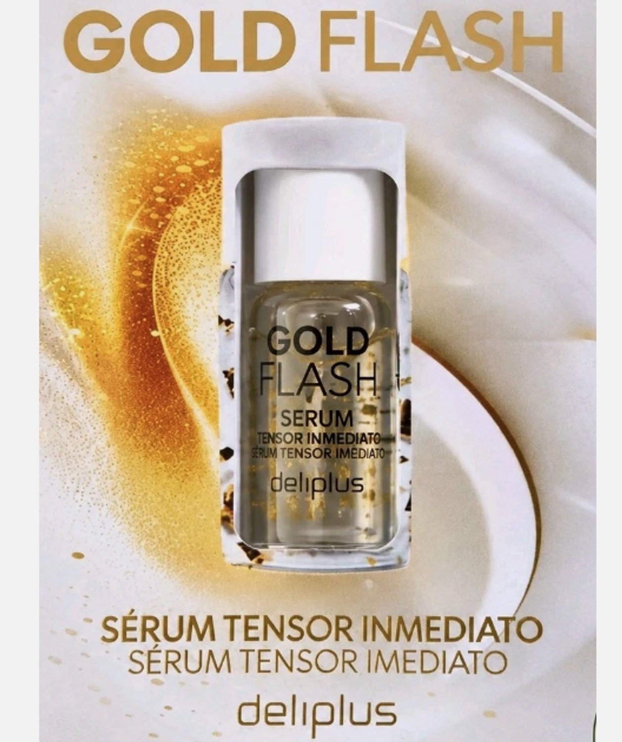 Deliplus Gold Flash Instant Firming Serum met goudvlokken - ampul van 4 ml