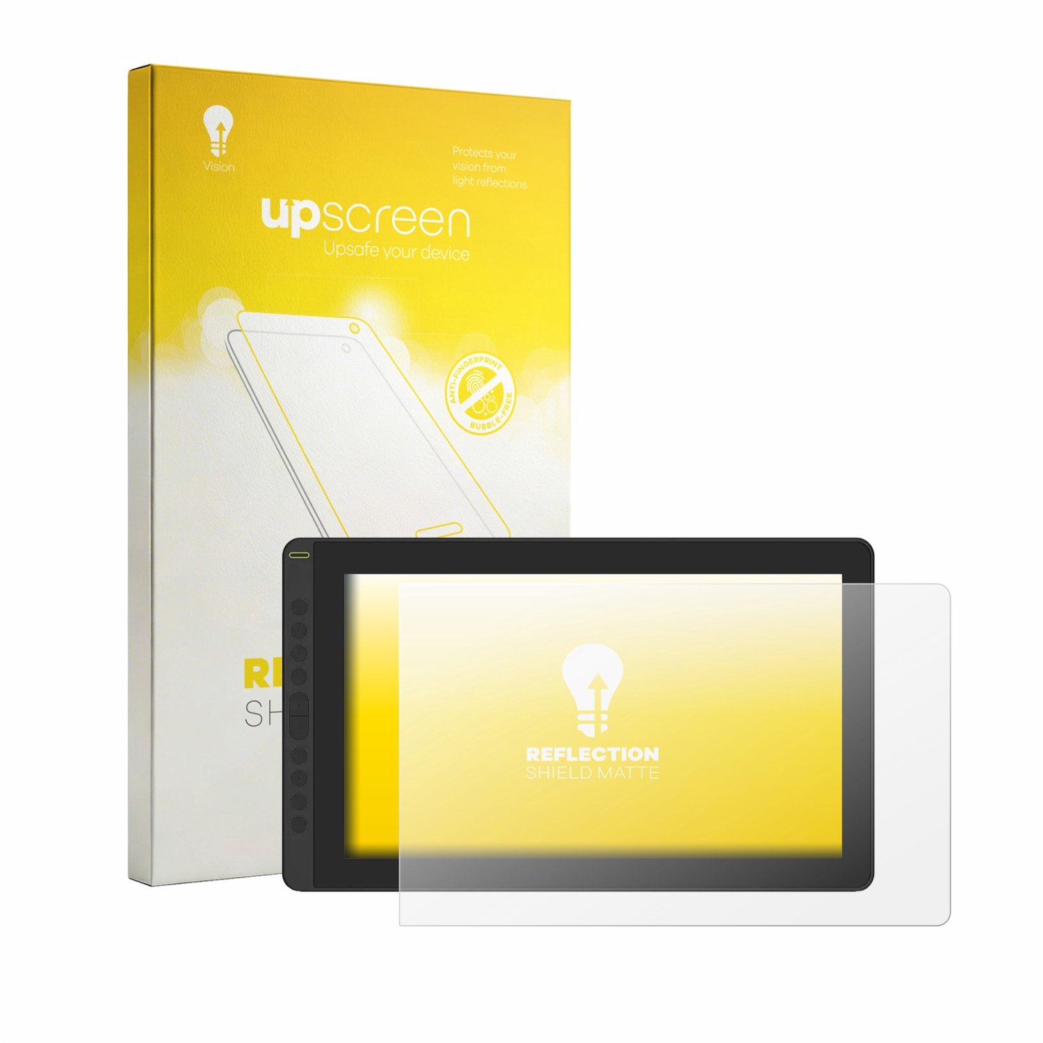 upscreen - Screenprotector voor Huion Kamvas 16 2021 - Folie Beschermfolie anti glare matte