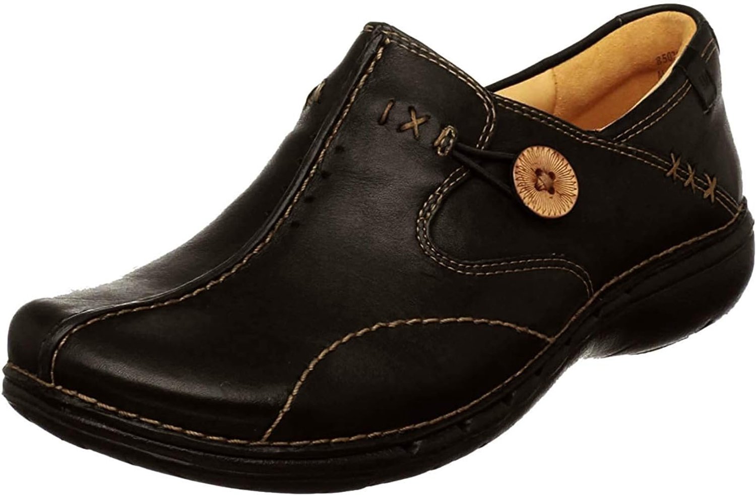 Clarks Unstructured Dames Loafers Comfortabel Leer Zwart