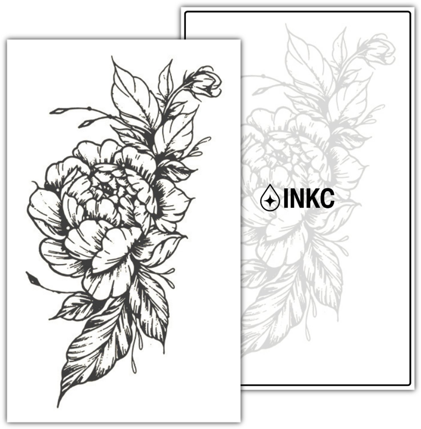 INKC - Tijdelijke Tattoo - Bloemen - Nep tattoo - Plak tattoo - Blijft tot 2 weken