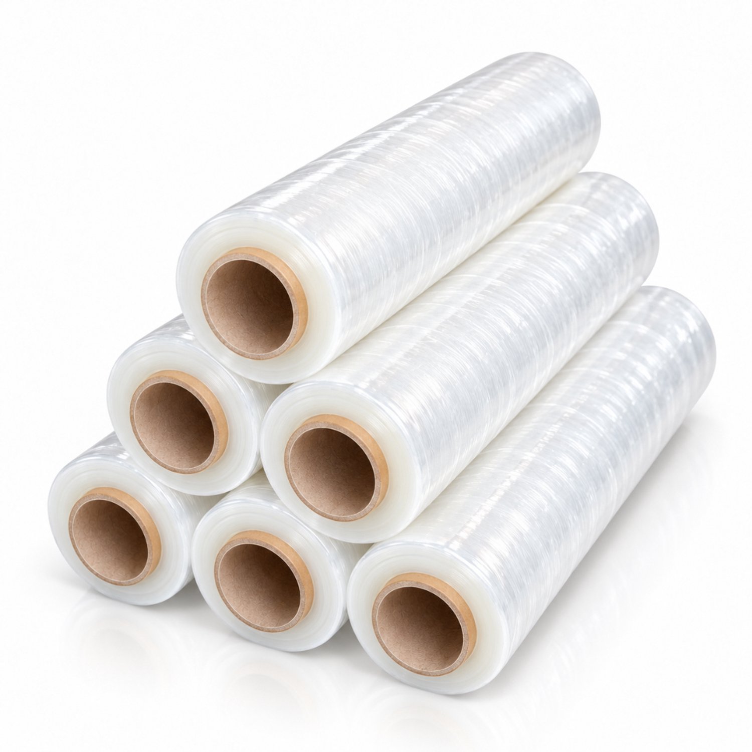 Rekfolie Transparant - Doos met 6 Rollen - Palletfolie - Wikkelfolie - 50 cm x 300 Meter - 17 Micron