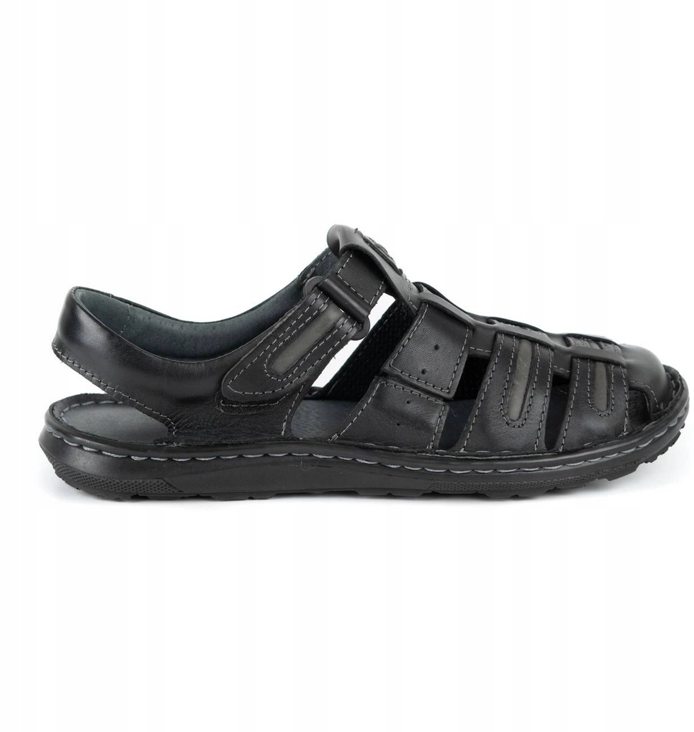 Heren sandalen 230MA naturel leer klittenband sluiting