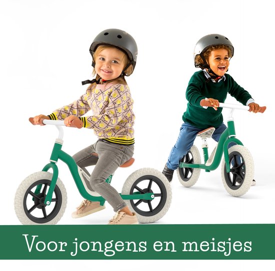 Chillafish Loopfiets 2 jaar - Lichtgewicht met verstelbaar zadel en stuur - Groen- Loopfiets voor jongens en meisjes tot 4 jaar met handvat om te dragen en anti lek banden - Model Charlie — afbeelding 3