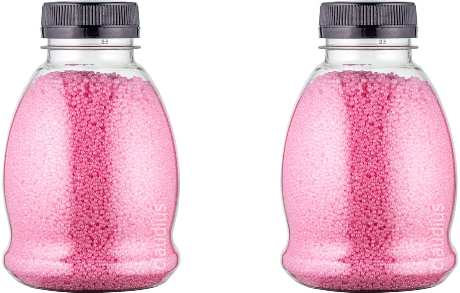 Claudius Badkaviaar Rozen - 225 gram - Fles met zwarte dop - set van 2 stuks - bad parels voor in bad