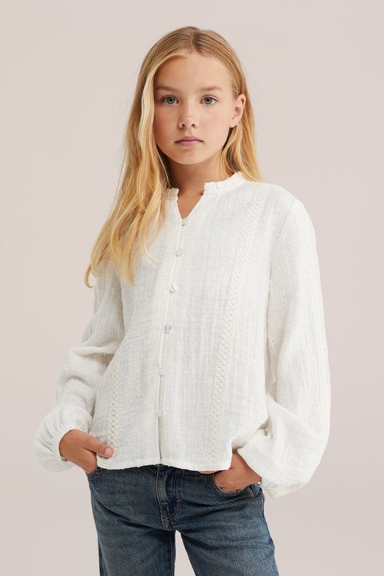 WE Fashion Meisjes blouse met structuur