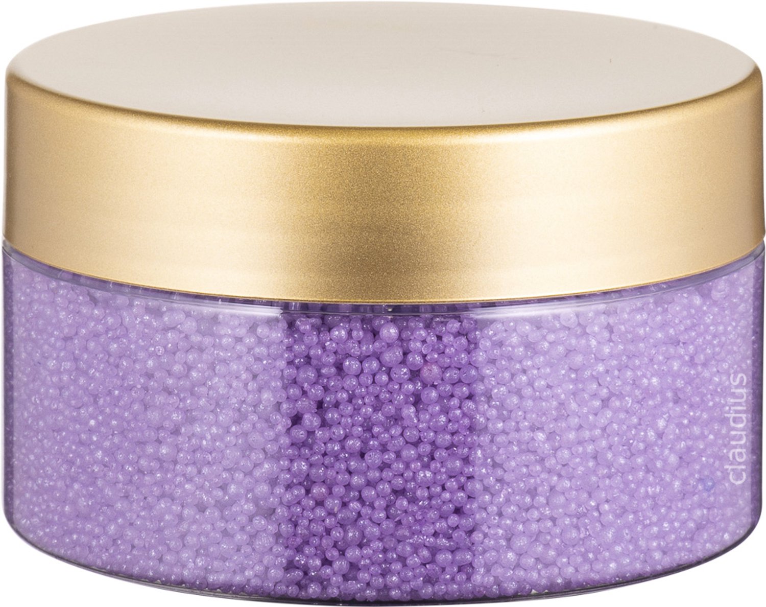 Claudius Badkaviaar Lavendel - 200 gram - Transparante pot met Luxe gouden deksel - bad parels voor in bad