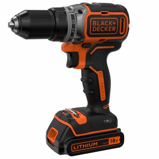 BLACK+DECKER BL186KB-QW - Schroefmachine - 18V - Borstelloze Motor - 52 Nm