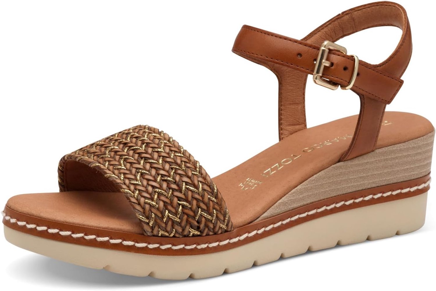 Marco Tozzi Dames Sandalen 2-28720-44 Cognac Comb