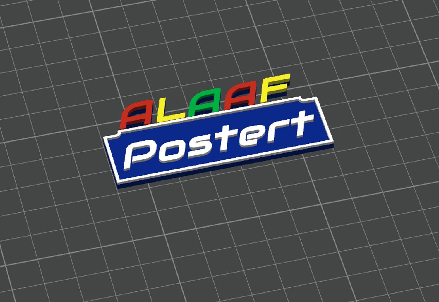 Naamspeldje ALAAF POSTERT - 70X30X3MM