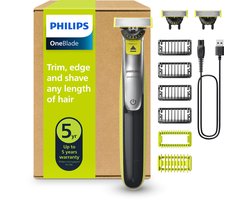 Philips OneBlade 360 Face & Body Elektrische Baardtrimmer - Scheerapparaat - Body Groomer - 3 mesjes - Stoppelkam - 1x Body Kit- QP2834/31