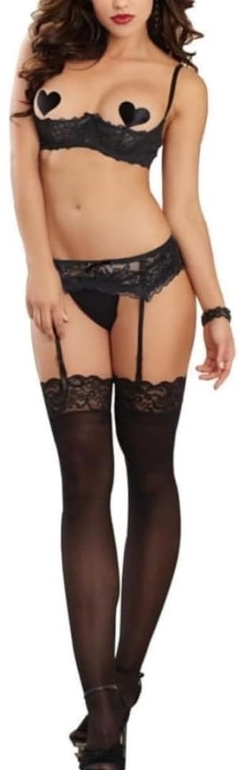 Cosplay Kostuum - Zwart - Vrouwen Lingerie met Rok en Ondergoed - Voor Rollenspel en Verleiding